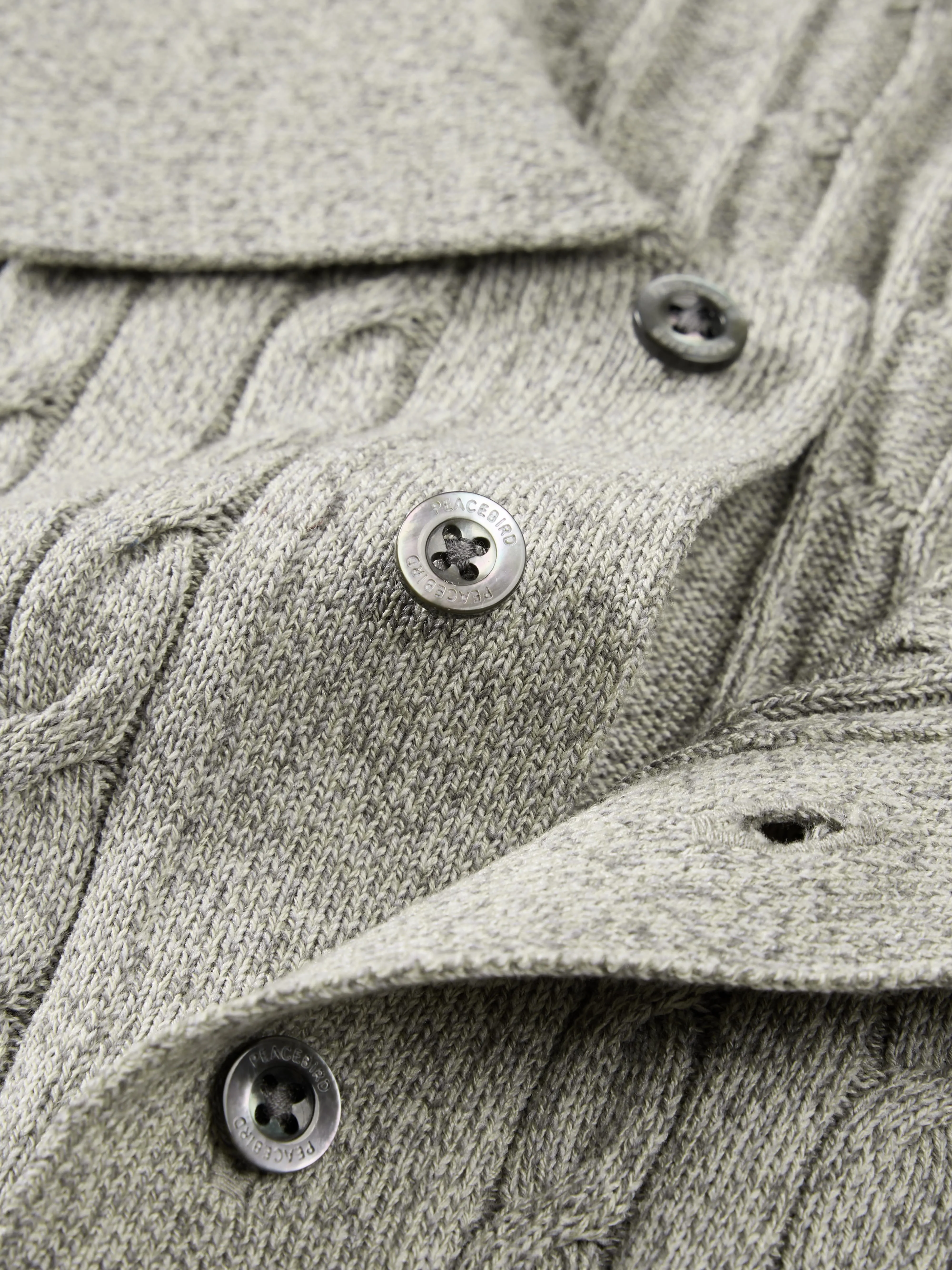 Men's Old Money Style Cable-Knit Short-Sleeve Polo sold by PEACEBIRD product image thumbnail 5