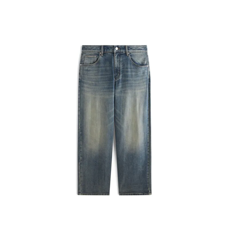 Men's Casual Loose-Fit Jeans made by PEACEBIRD