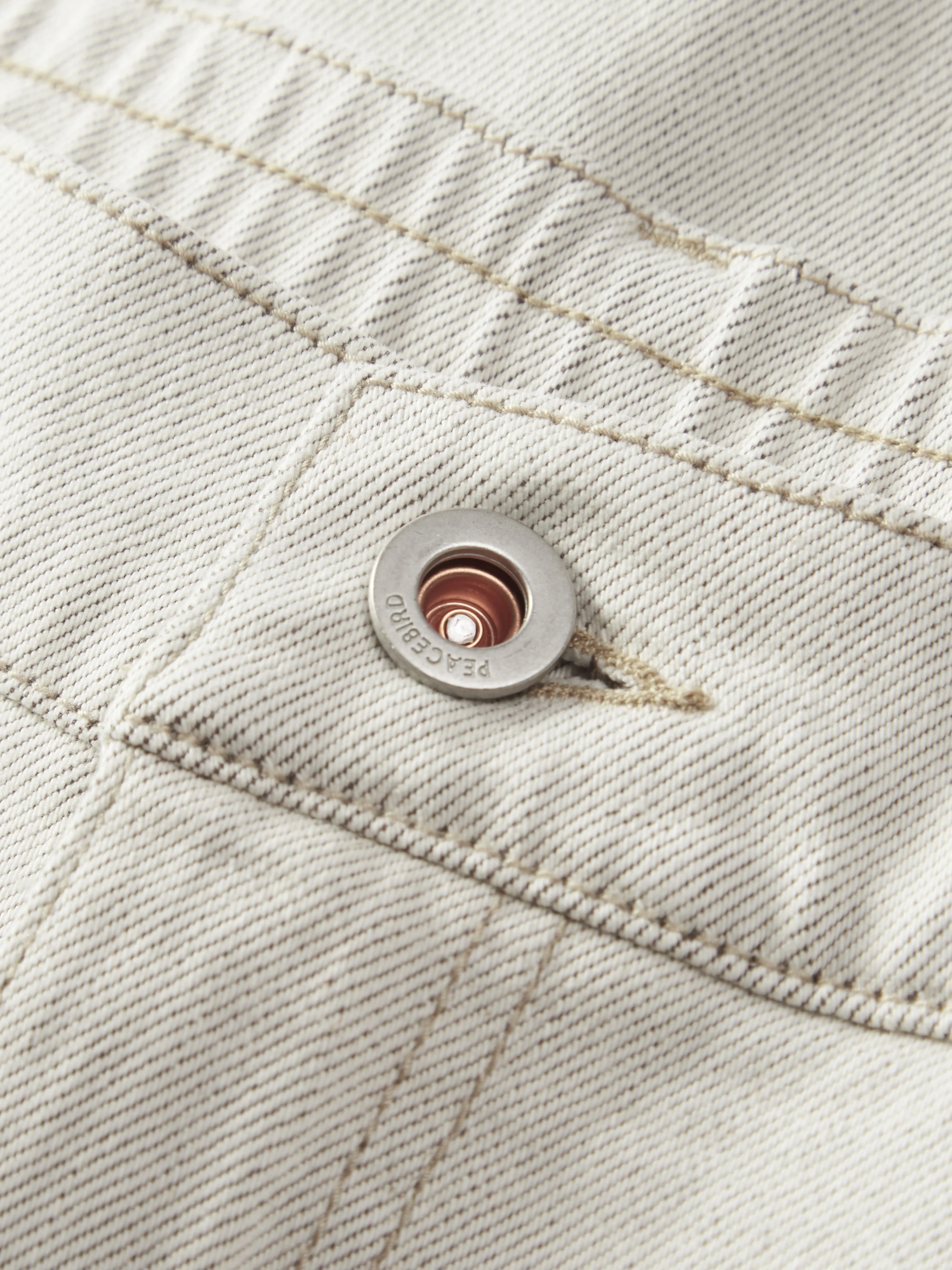 Men's Casual Straight-Leg Denim-Look White Pants sold by PEACEBIRD product image thumbnail 5