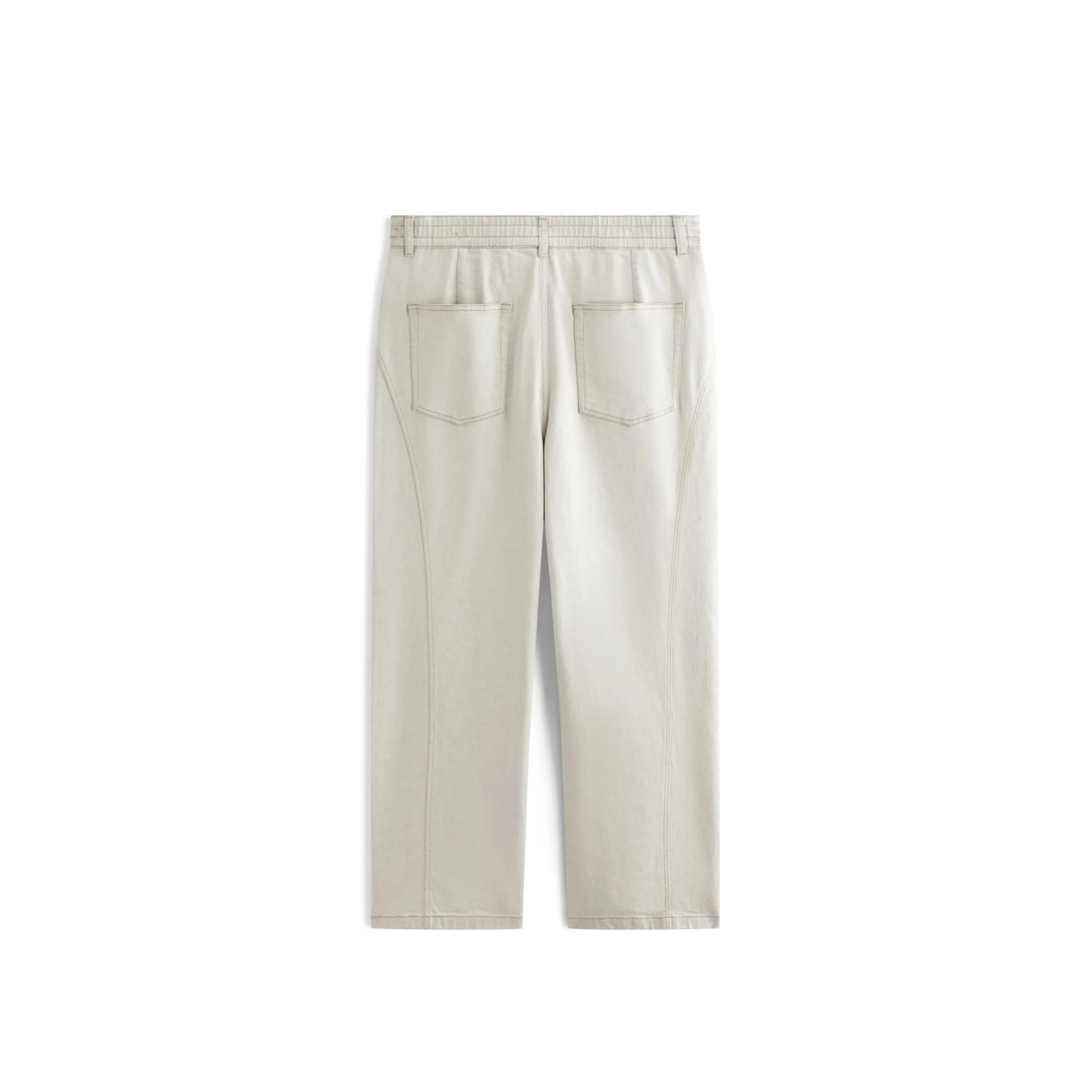 Men's Casual Straight-Leg Denim-Look White Pants sold by PEACEBIRD product image thumbnail 3