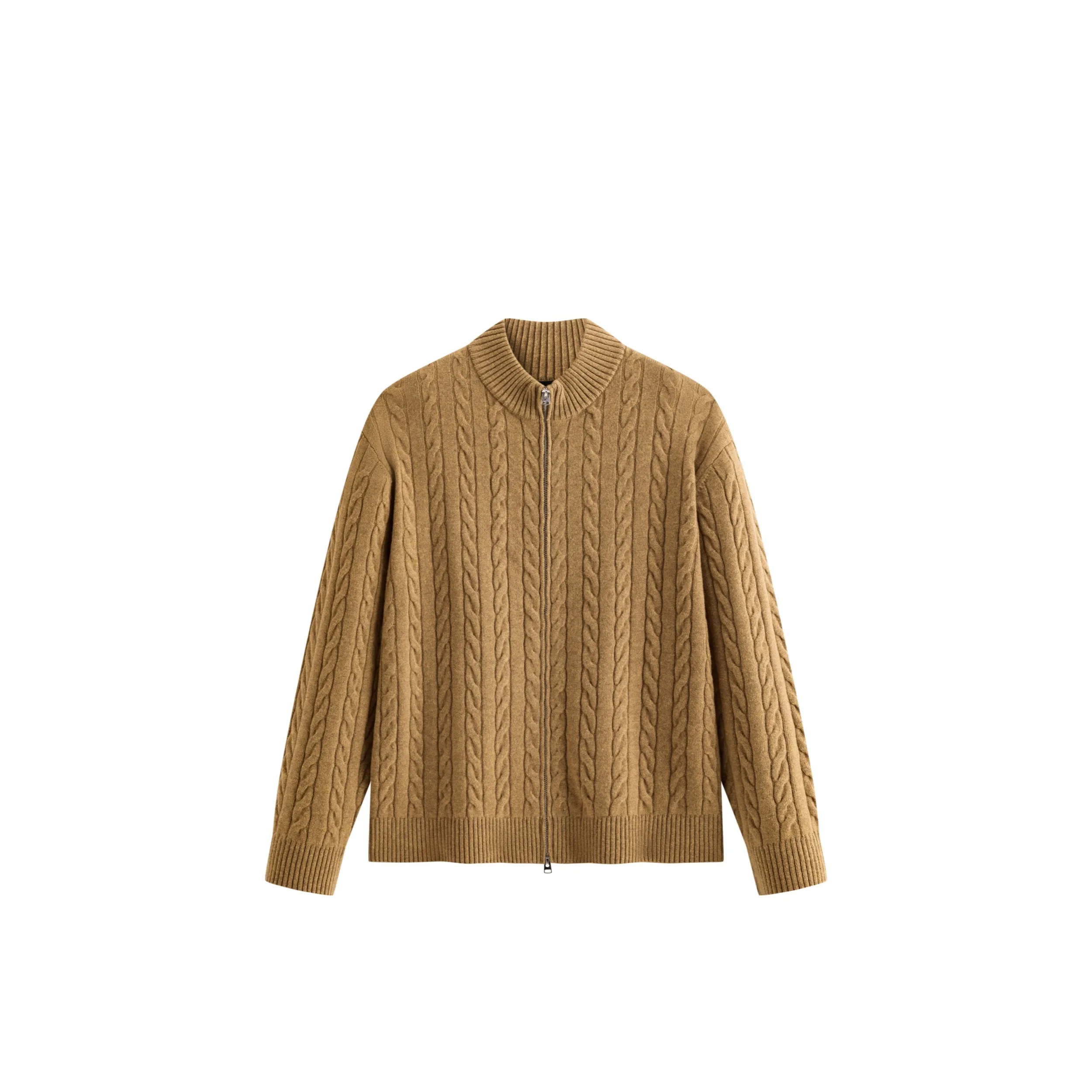 Men's Old Money Style 100% Wool Ribbed Knit Top sold by PEACEBIRD product image thumbnail 2