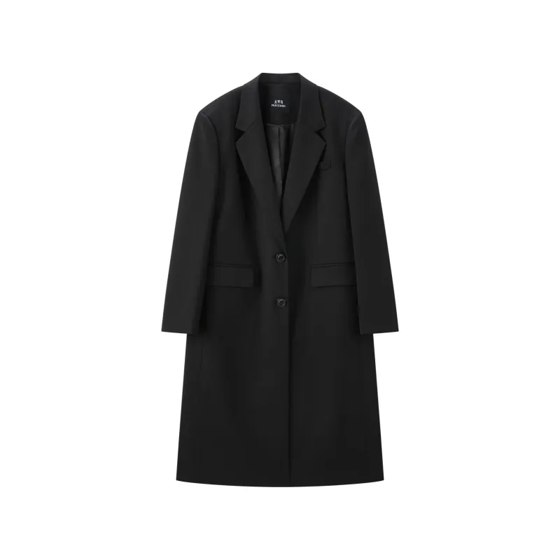 Women's Commuter Longline Blazer made by PEACEBIRD