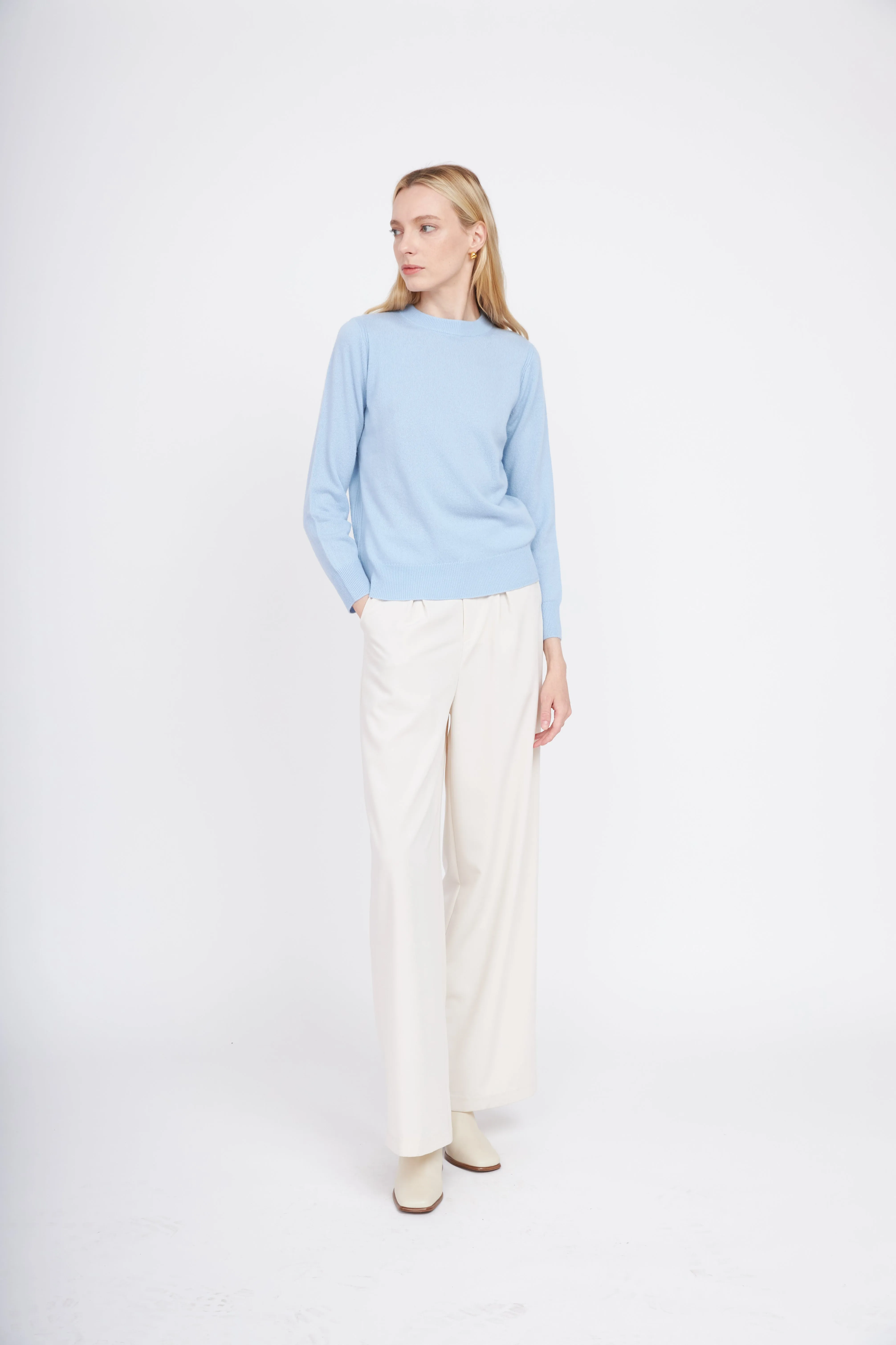 Crewneck Cashmere Sweater - Arctic Blue sold by Pissenlit product image thumbnail 3