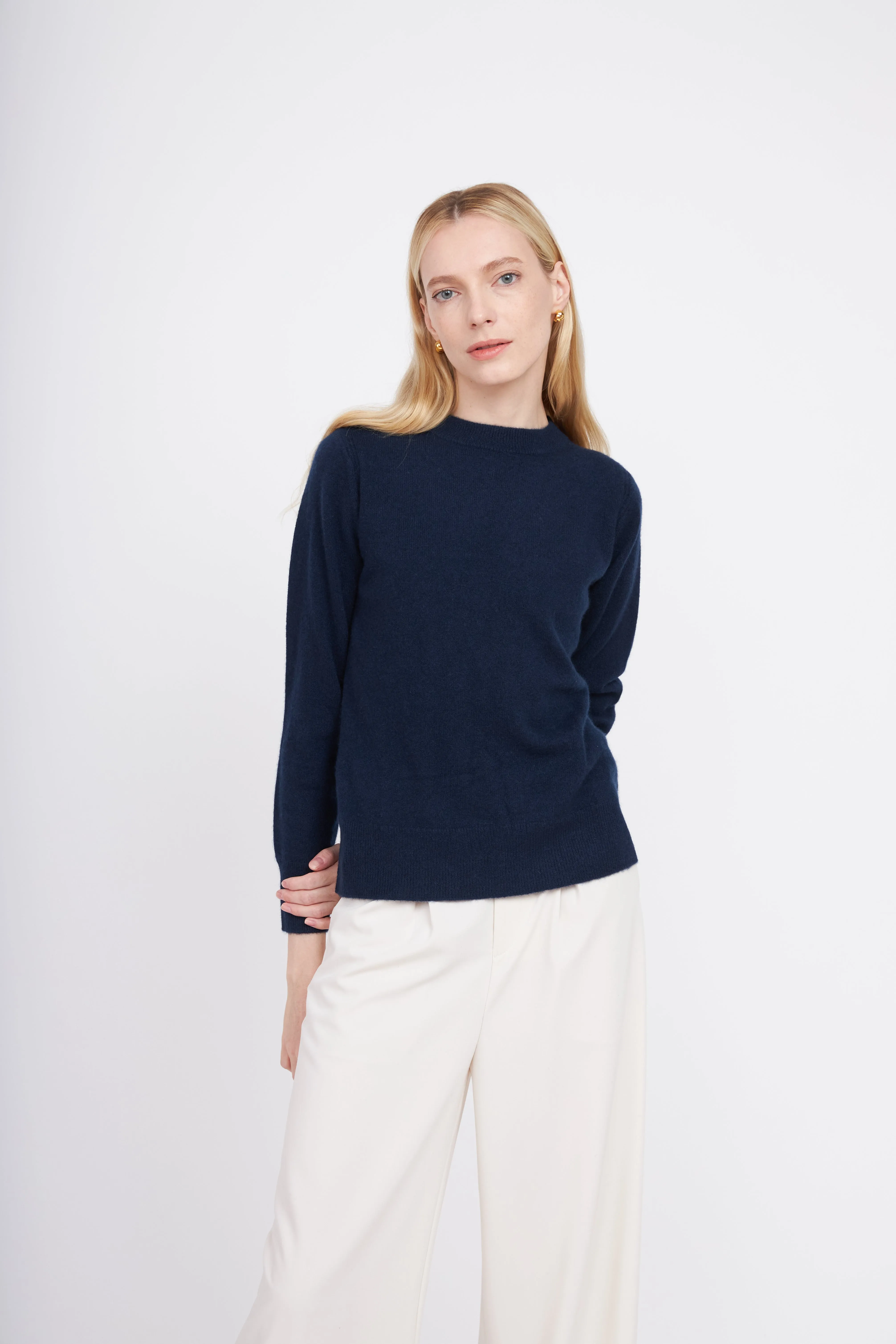 Crewneck Cashmere Sweater - Navy sold by Pissenlit product image thumbnail 2