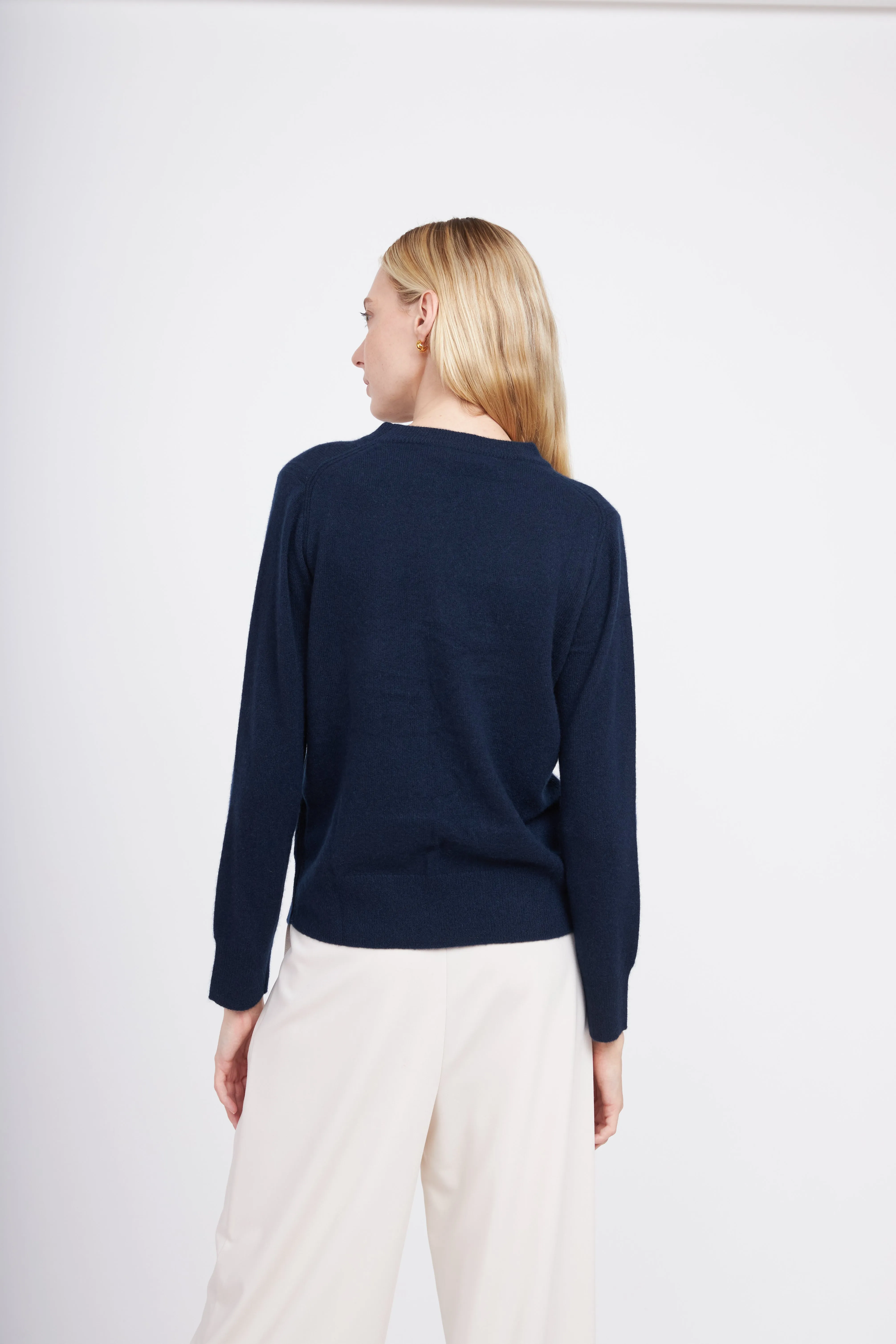 Crewneck Cashmere Sweater - Navy sold by Pissenlit product image thumbnail 3