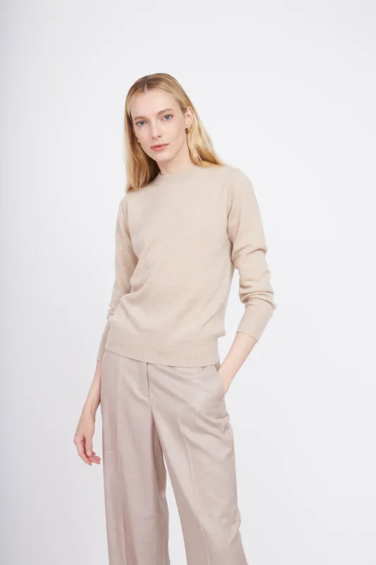 Crewneck Cashmere Sweater - Oatmeal sold by Pissenlit