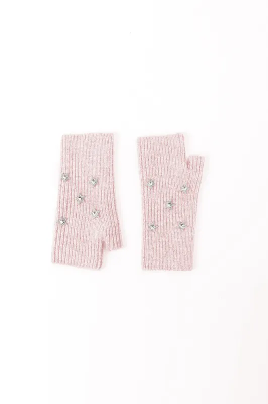 Star Embellished Angora Mittens sold by Pissenlit
