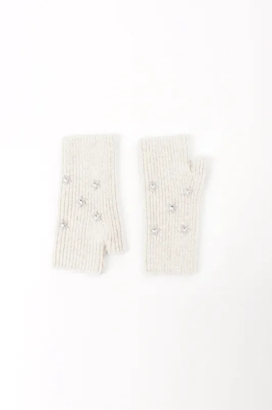 Star Embellished Angora Mittens sold by Pissenlit