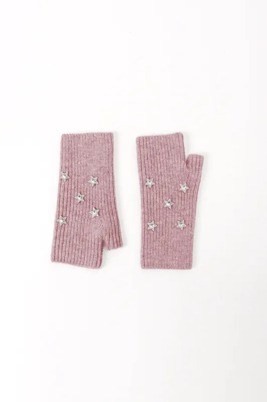 Star Embellished Angora Mittens sold by Pissenlit