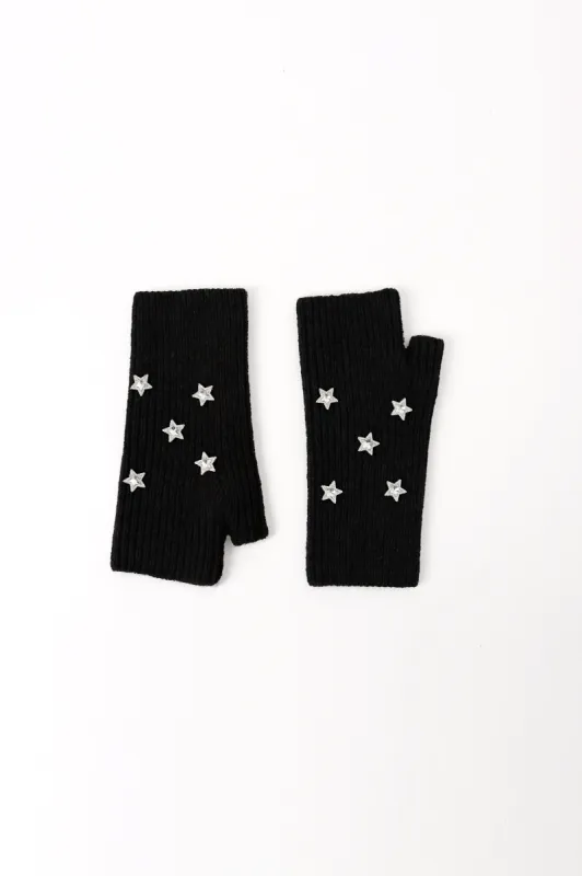 Star Embellished Angora Mittens sold by Pissenlit