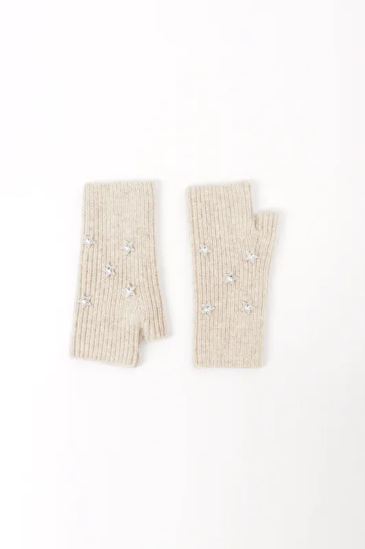 Star Embellished Angora Mittens sold by Pissenlit