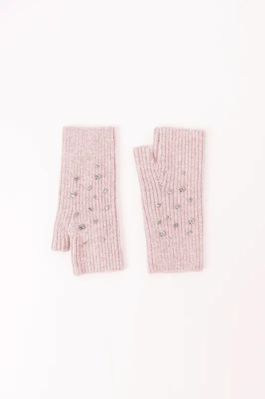 Crystal Embellished Angora Mittens sold by Pissenlit