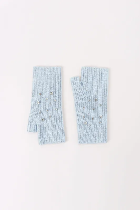 Crystal Embellished Angora Mittens sold by Pissenlit