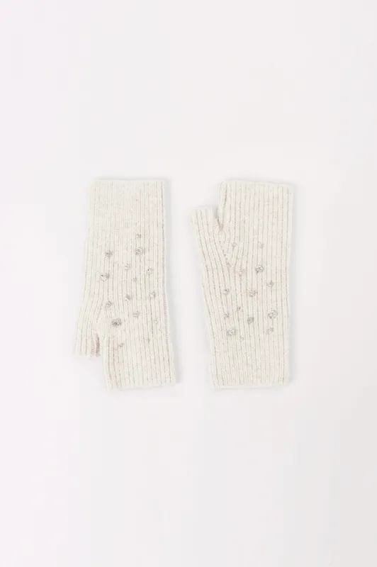 Crystal Embellished Angora Mittens sold by Pissenlit