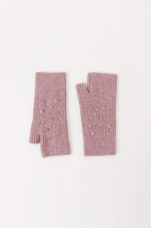 Crystal Embellished Angora Mittens sold by Pissenlit