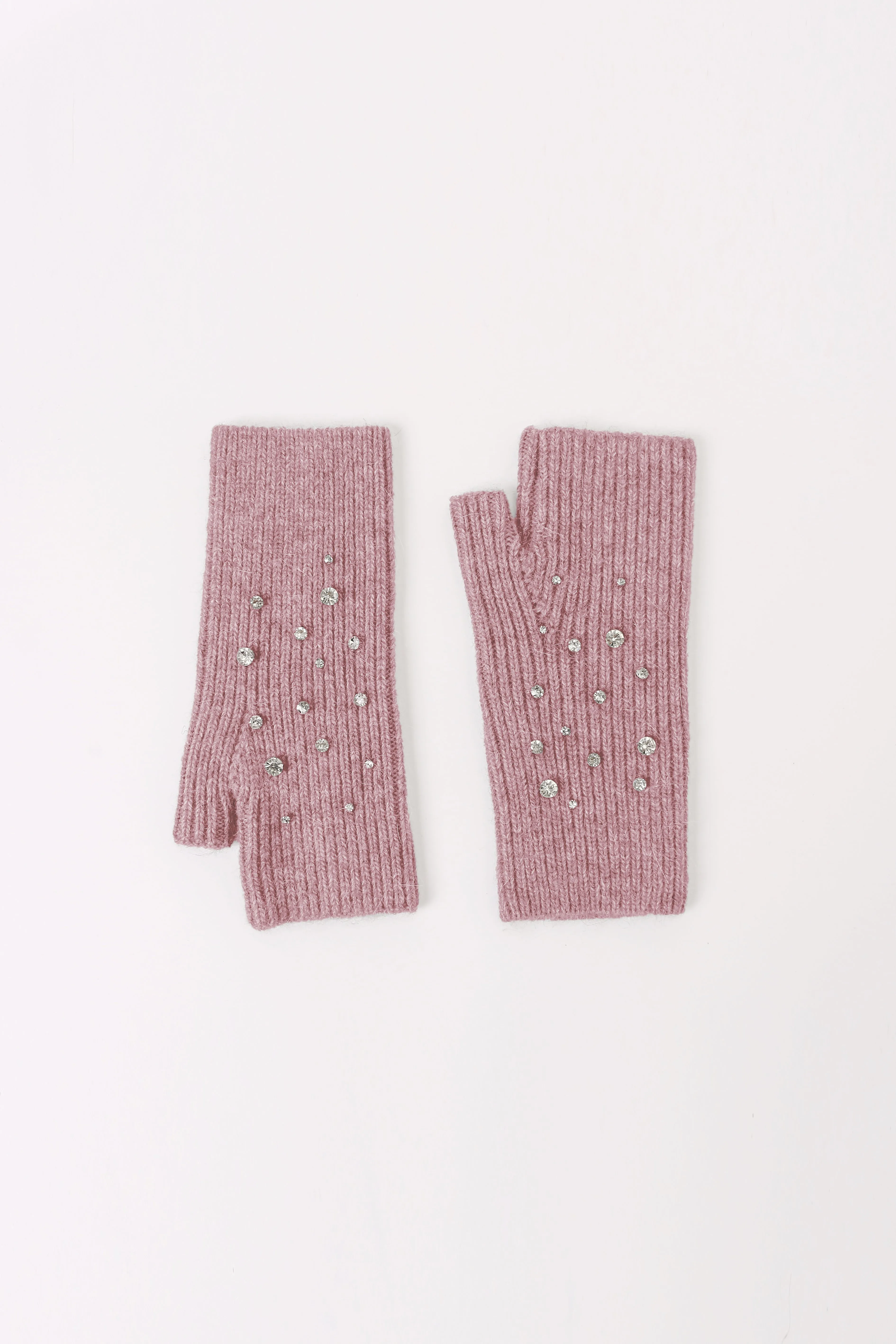 Crystal Embellished Angora Mittens sold by Pissenlit