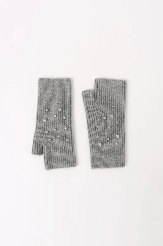 Crystal Embellished Angora Mittens sold by Pissenlit