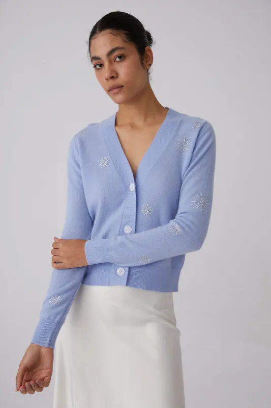 Crystal Embellished Snowflake Cashmere Sweater sold by Pissenlit