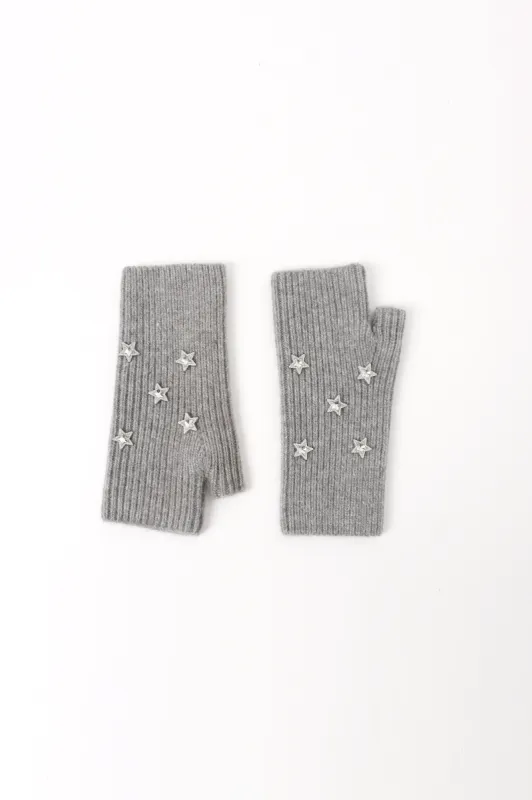 Star Embellished Angora Mittens sold by Pissenlit