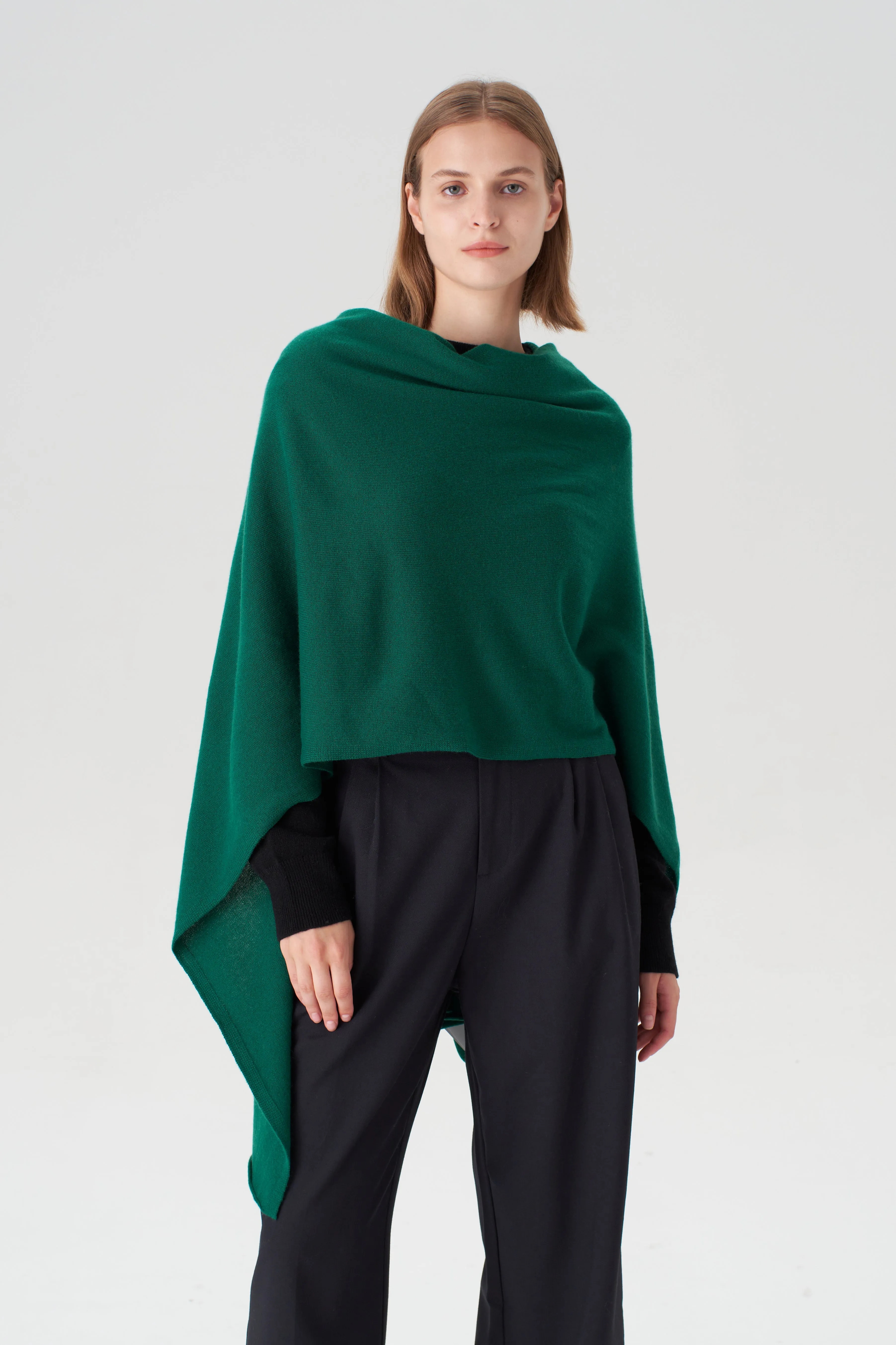 Pure Cashmere Travel Wrap - Kelly Green sold by Pissenlit