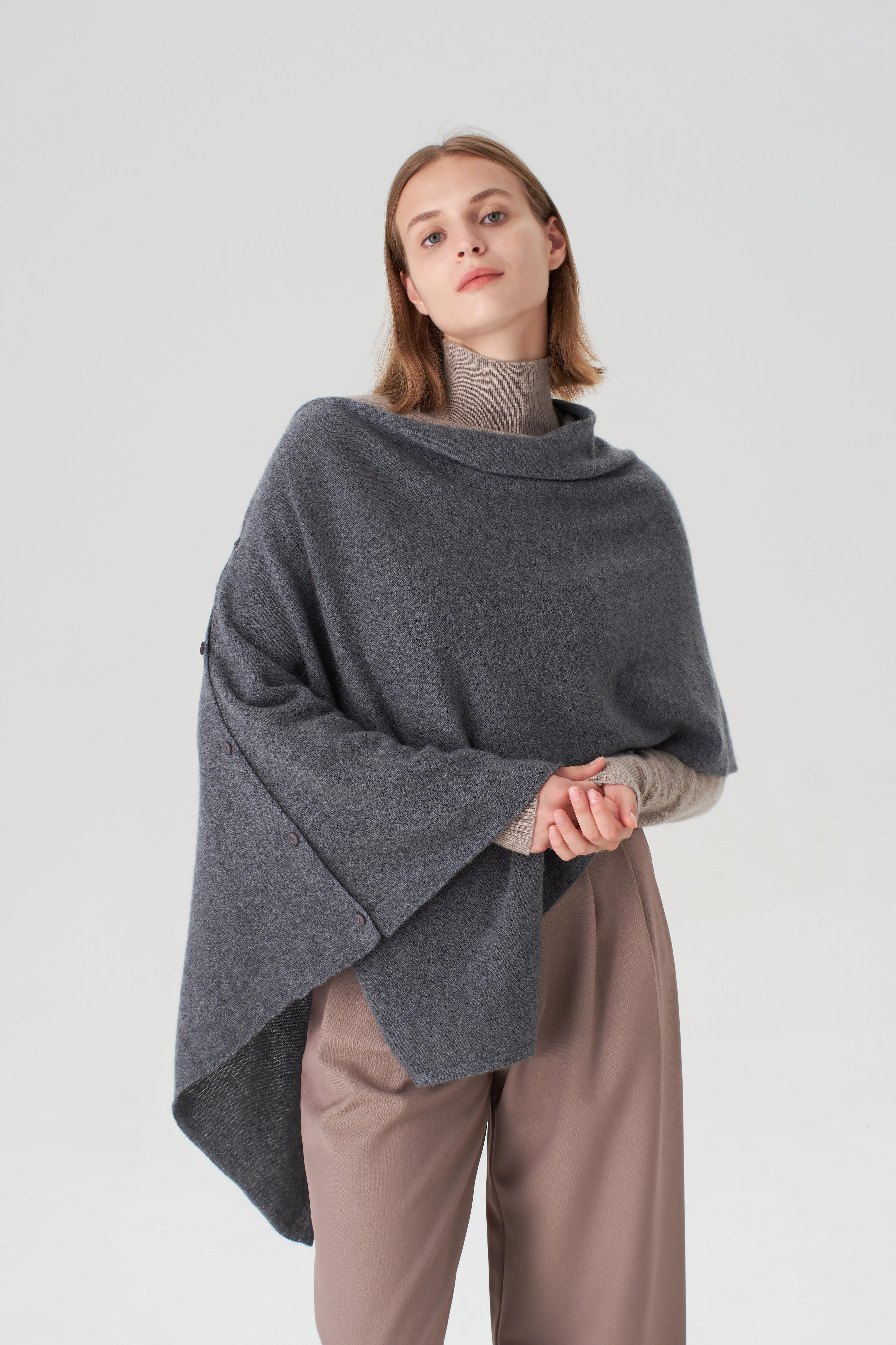 Cashmere Topper -Dark Grey sold by Pissenlit product image thumbnail 3