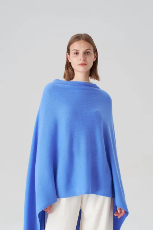 Pure Cashmere Travel Wrap - Azure Blue sold by Pissenlit