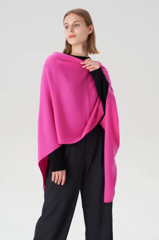 Pure Cashmere Travel Wrap - Glow Pink sold by Pissenlit