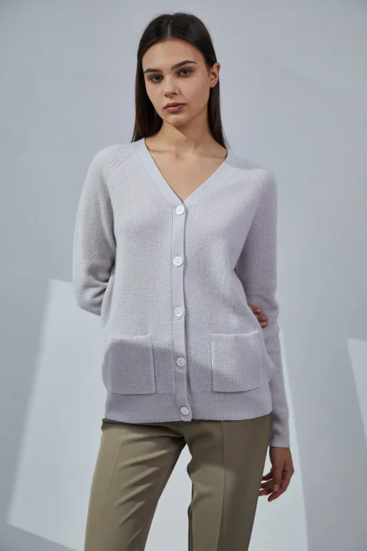 Boyfriend Cashmere Shell-Botton Cardigan sold by Pissenlit