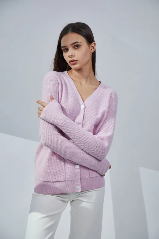 Boyfriend Cashmere Shell-Botton Cardigan sold by Pissenlit