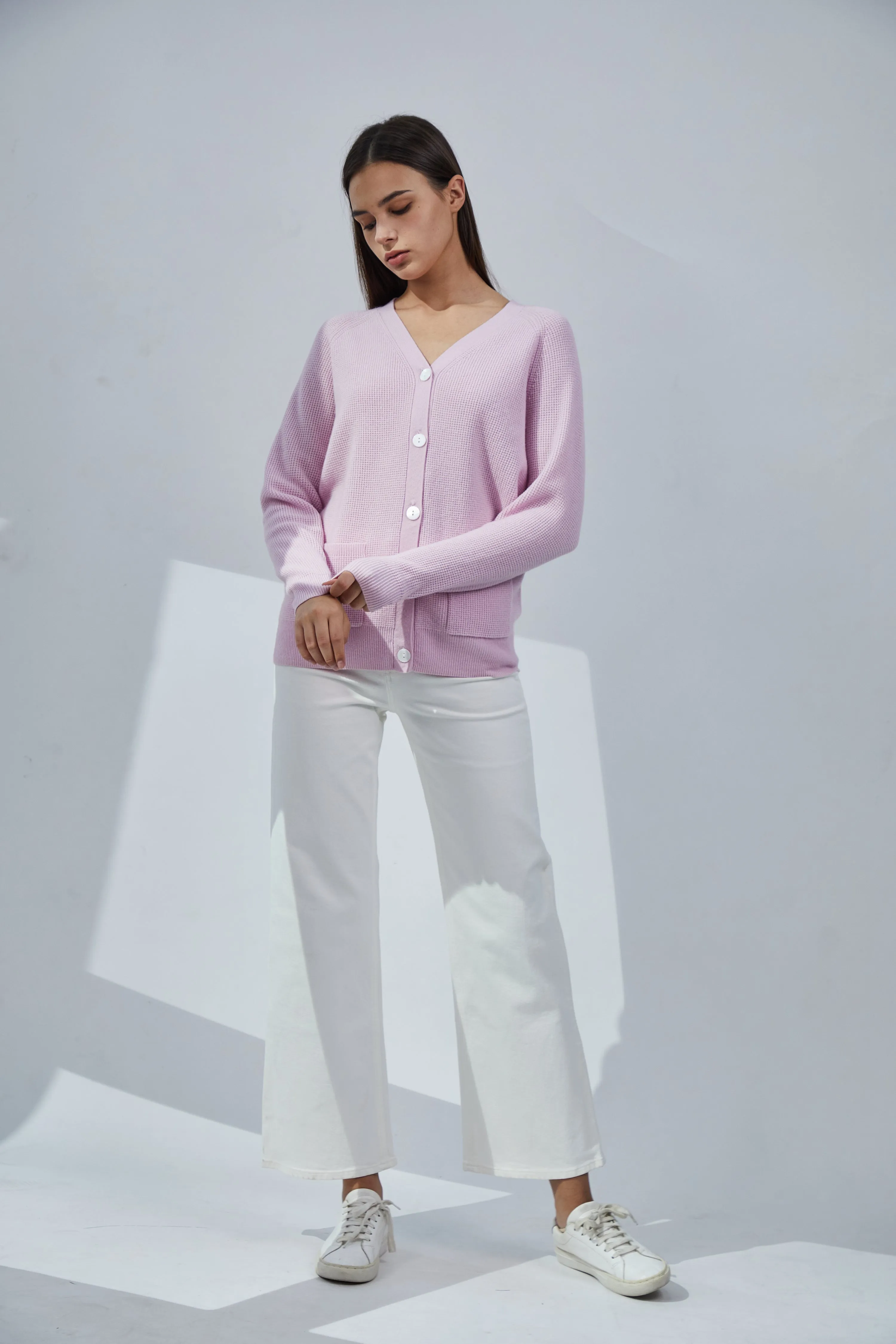 Boyfriend Cashmere Shell-Botton Cardigan sold by Pissenlit product image thumbnail 3