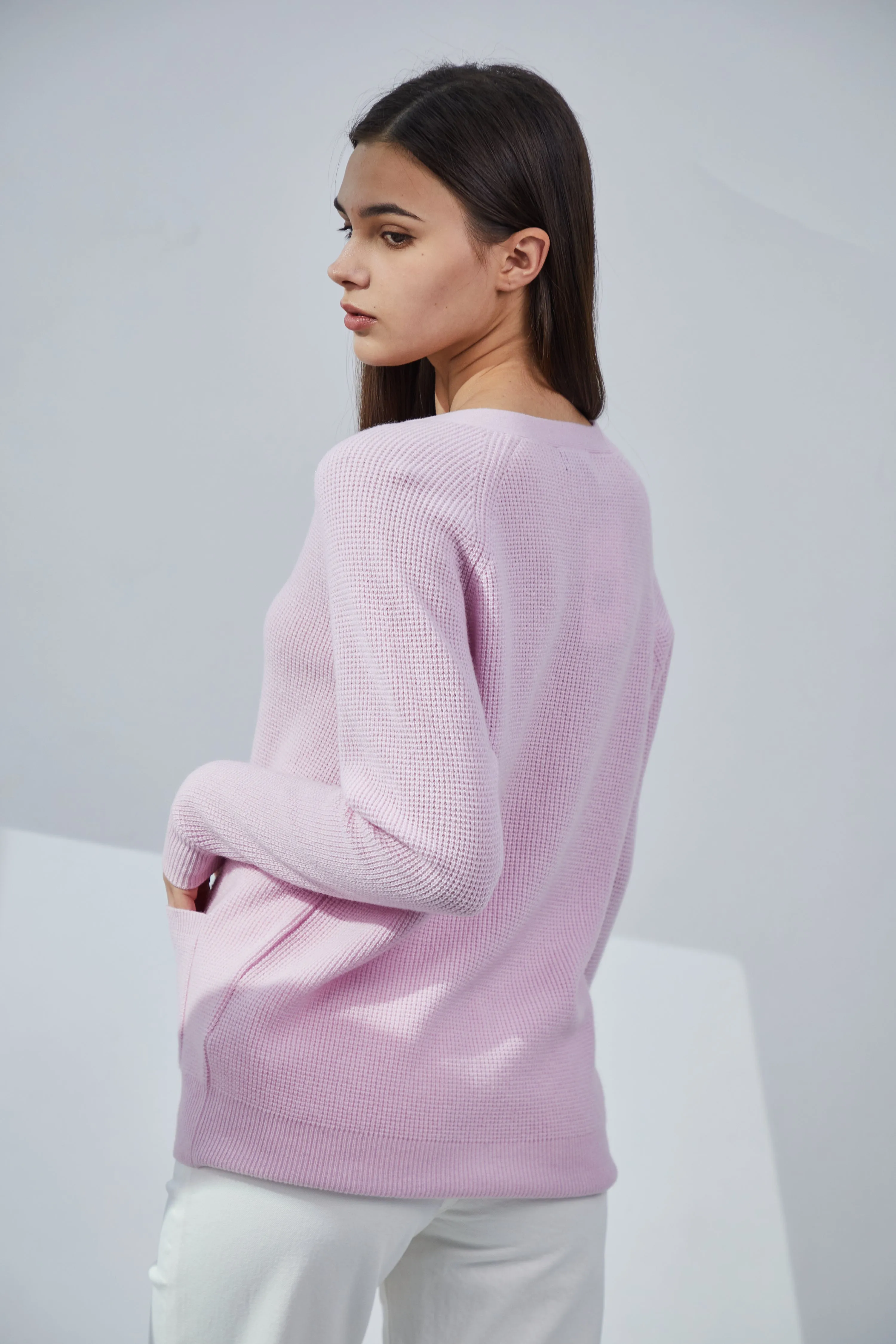 Boyfriend Cashmere Shell-Botton Cardigan sold by Pissenlit product image thumbnail 2