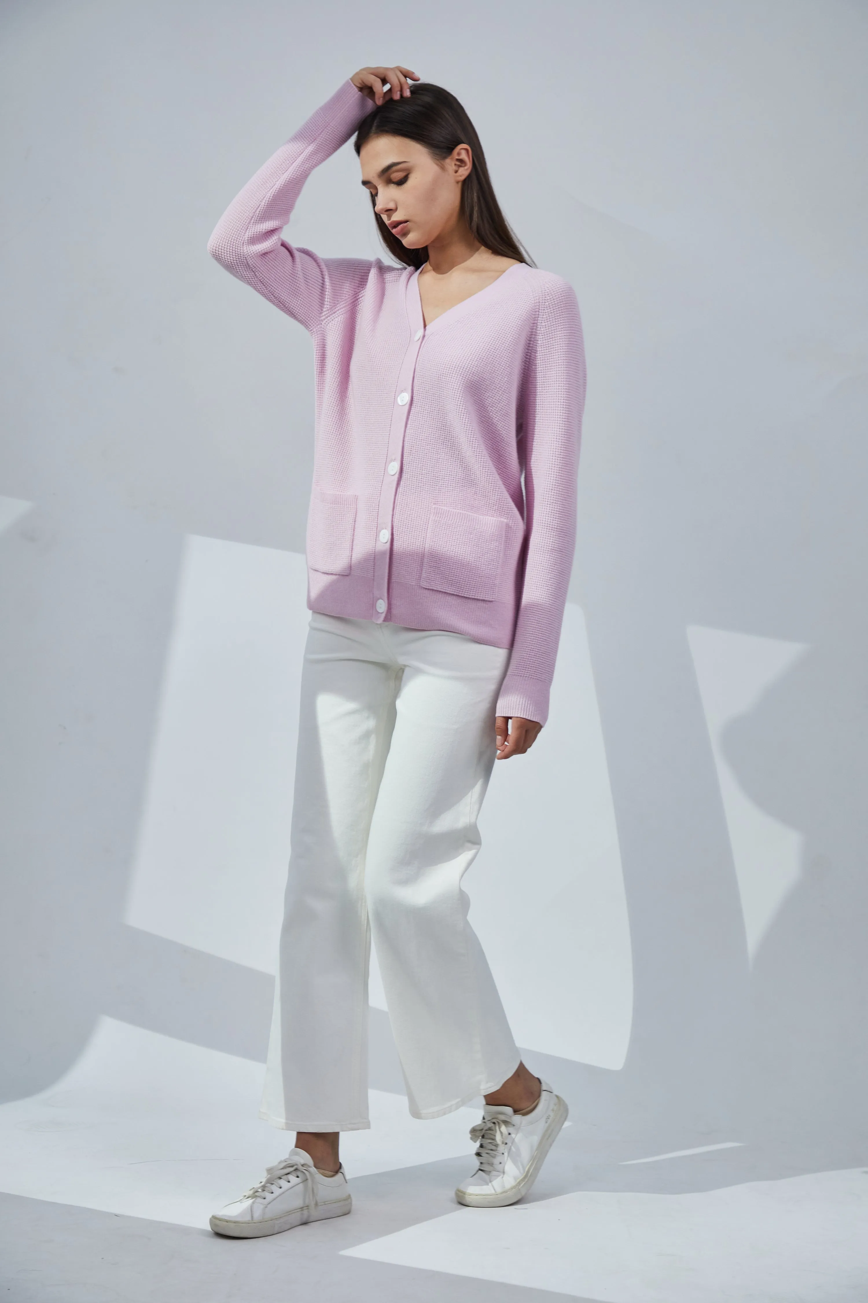 Boyfriend Cashmere Shell-Botton Cardigan sold by Pissenlit product image thumbnail 5