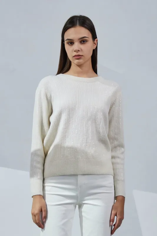 Sequined Crewneck Cashmere Sweater sold by Pissenlit