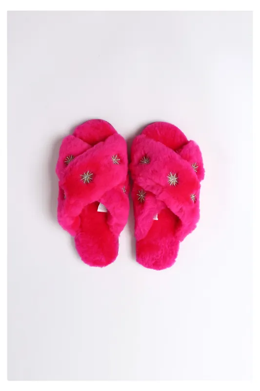 Sheepskin Slipper with Rhinestone sold by Pissenlit