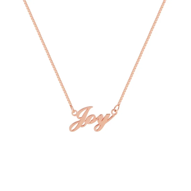 Rose Gold Personalized Name Necklace - Curb Chain – 18 Font Options sold by Spoiled Joy