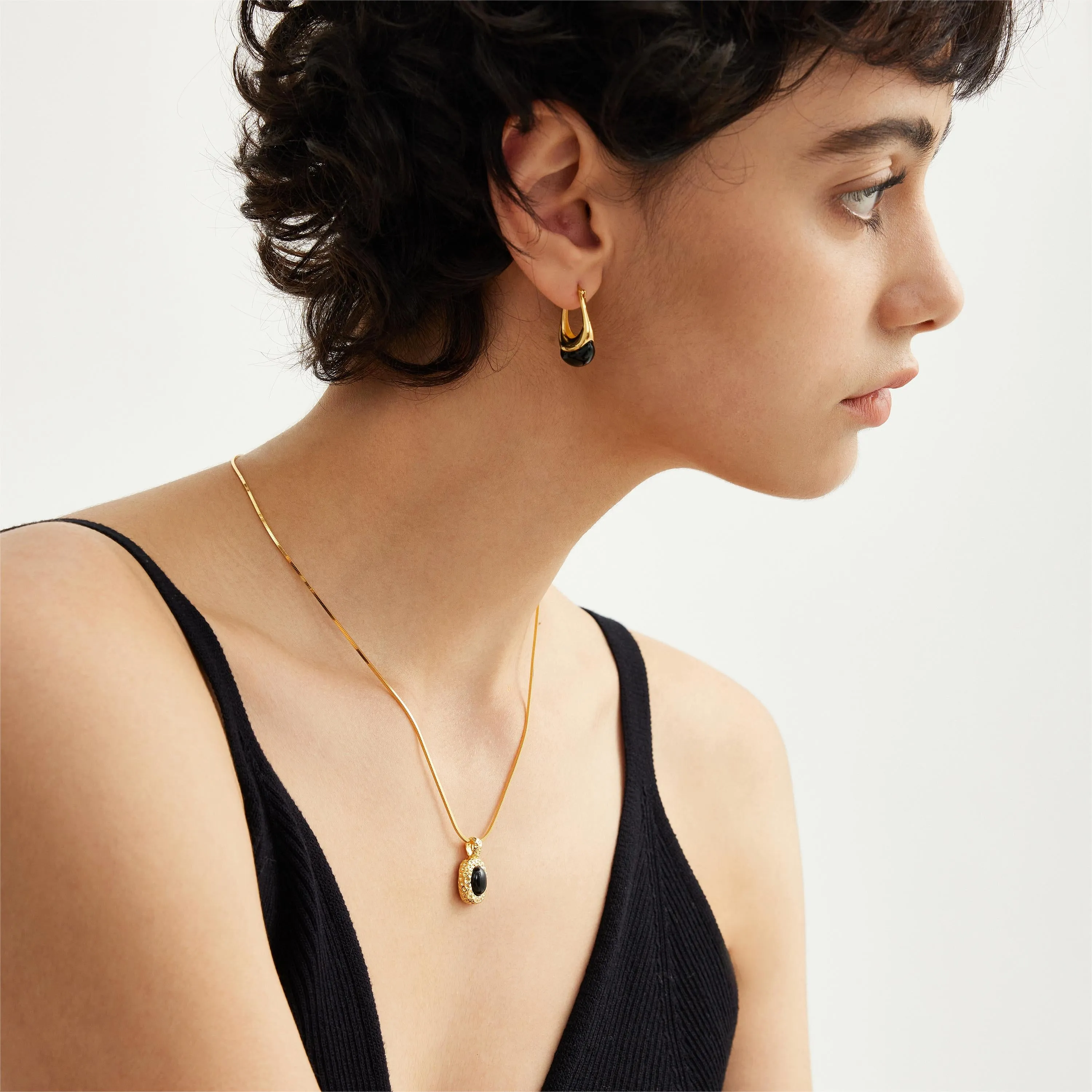 Obsidian Teardrop Earrings sold by Spoiled Joy product image thumbnail 4