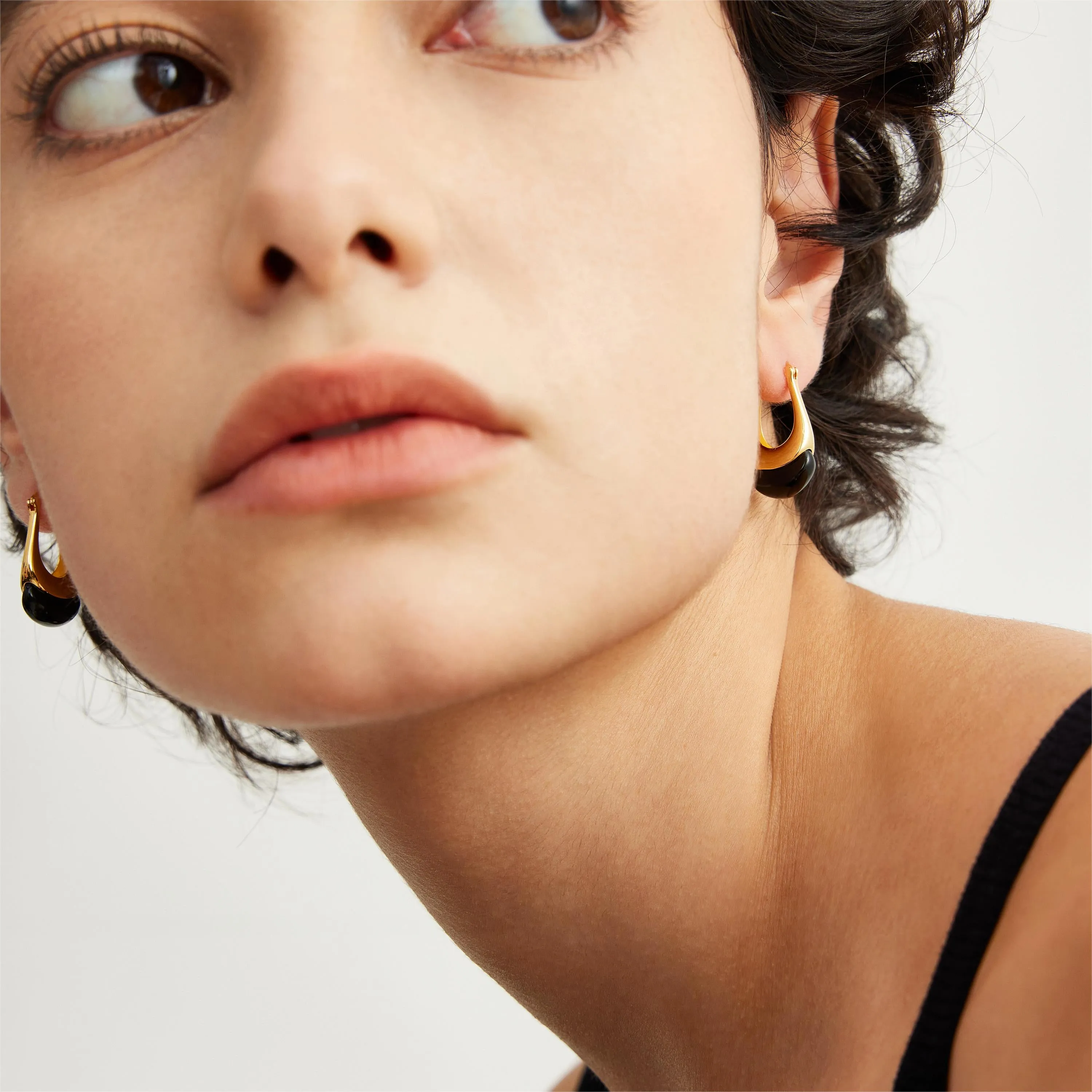 Obsidian Teardrop Earrings sold by Spoiled Joy product image thumbnail 2
