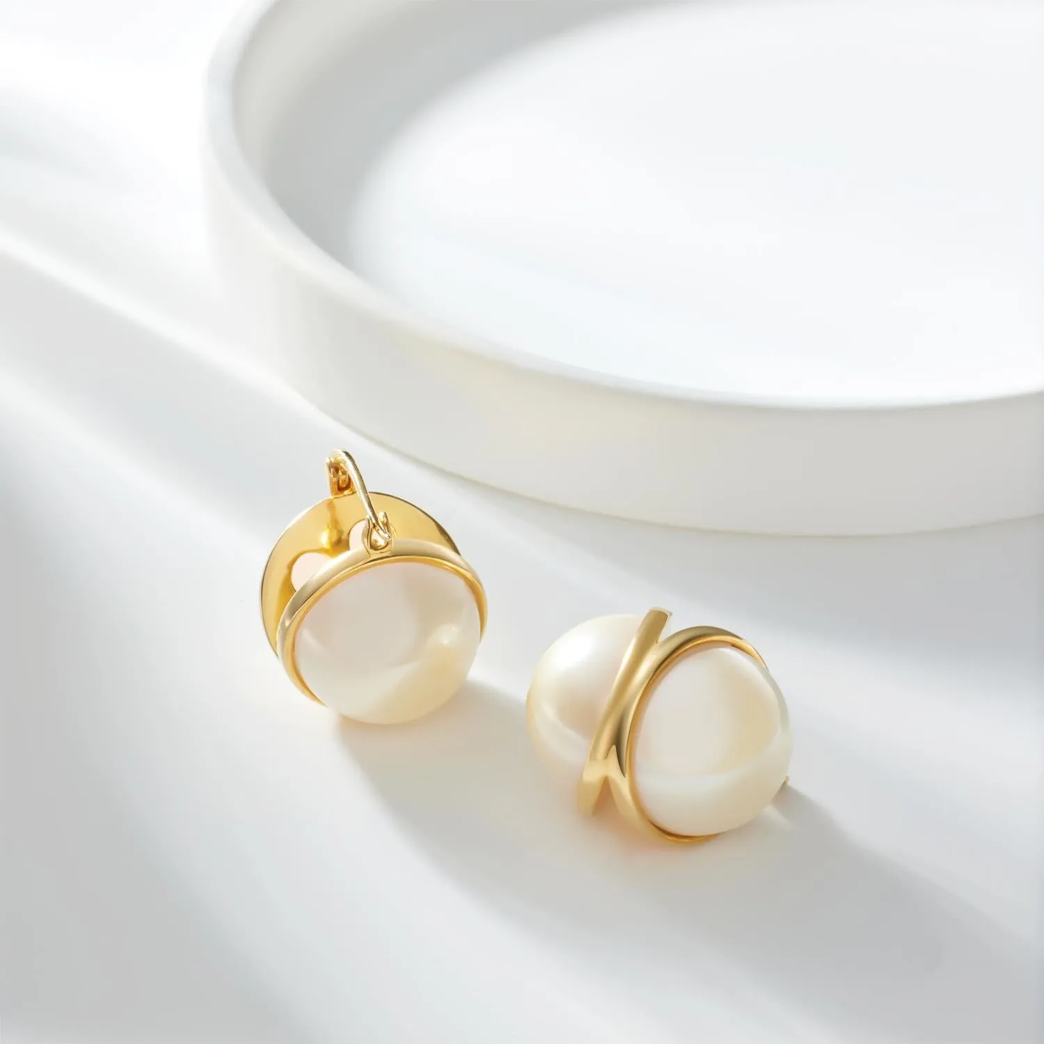 Aphrodite Earrings Gold sold by Spoiled Joy product image thumbnail 3