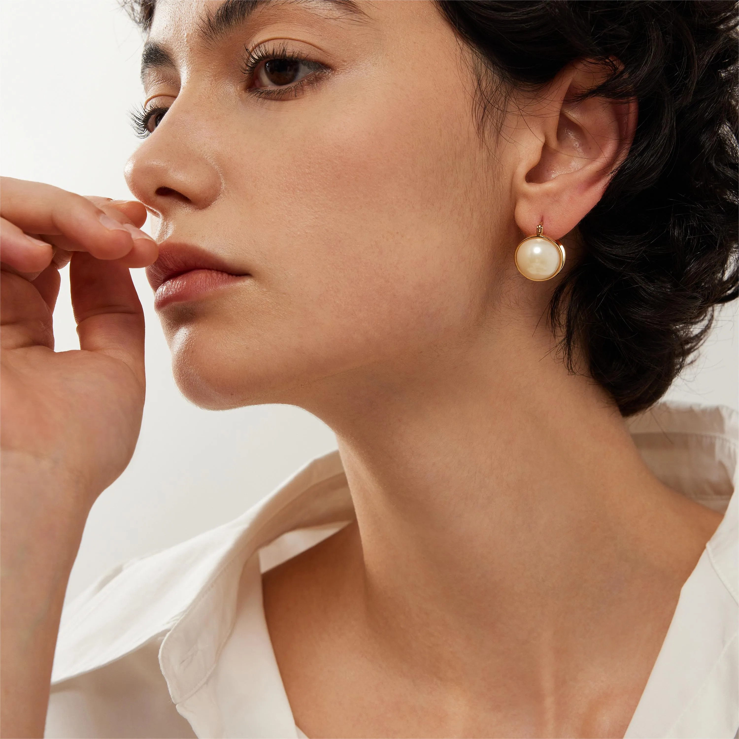 Aphrodite Earrings Gold sold by Spoiled Joy product image thumbnail 2