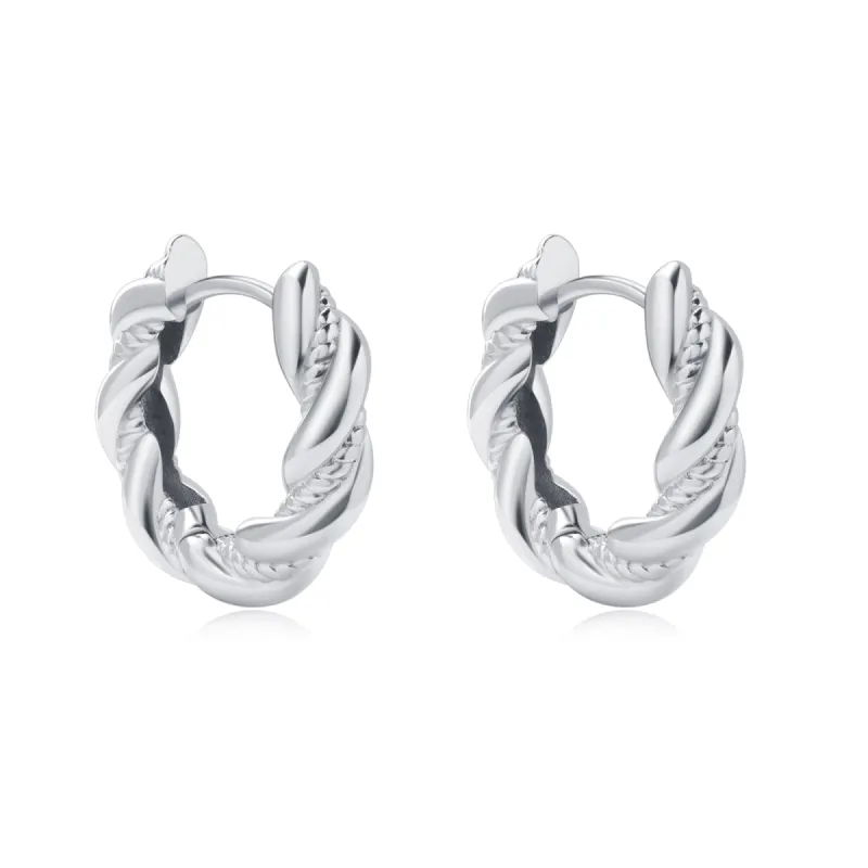 Silver Ivy Huggie Earrings sold by Spoiled Joy