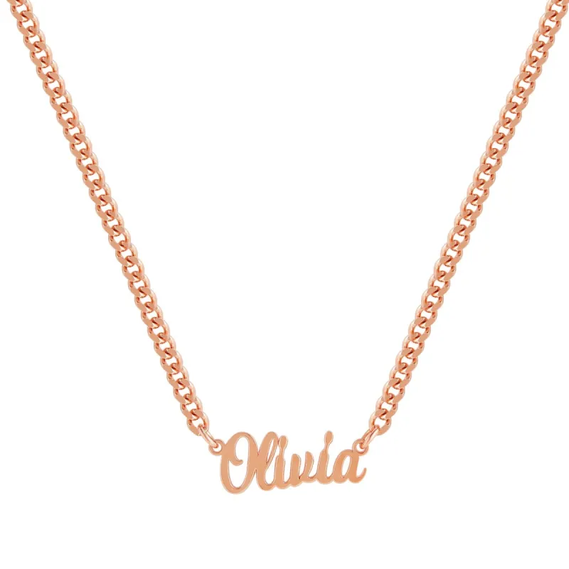 Personalized Name Necklace - Cable Chain sold by Spoiled Joy