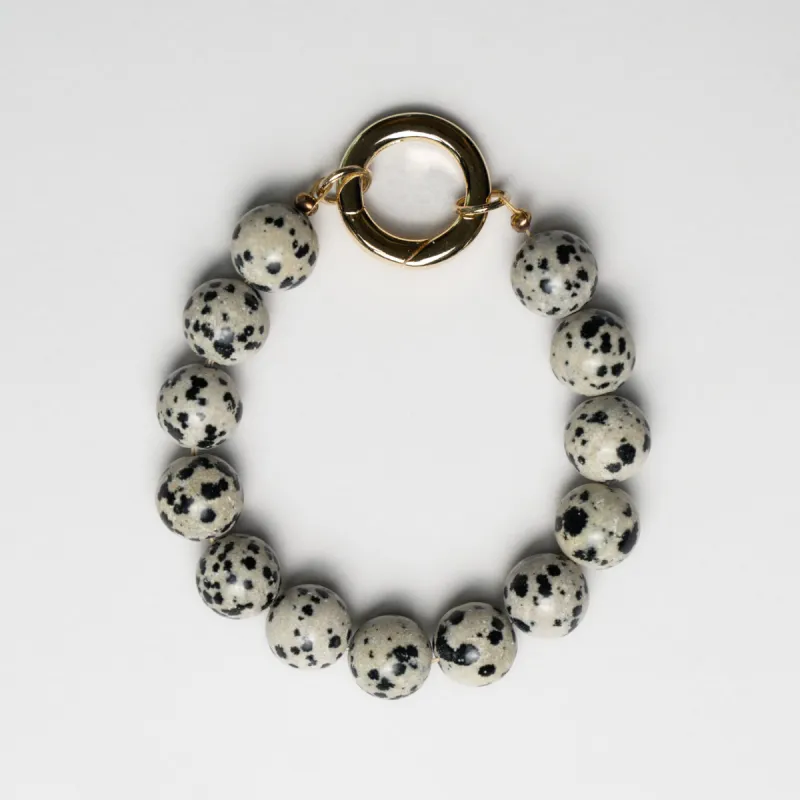 Grace Dalmatian Jasper Bracelet sold by Stellar Whispers