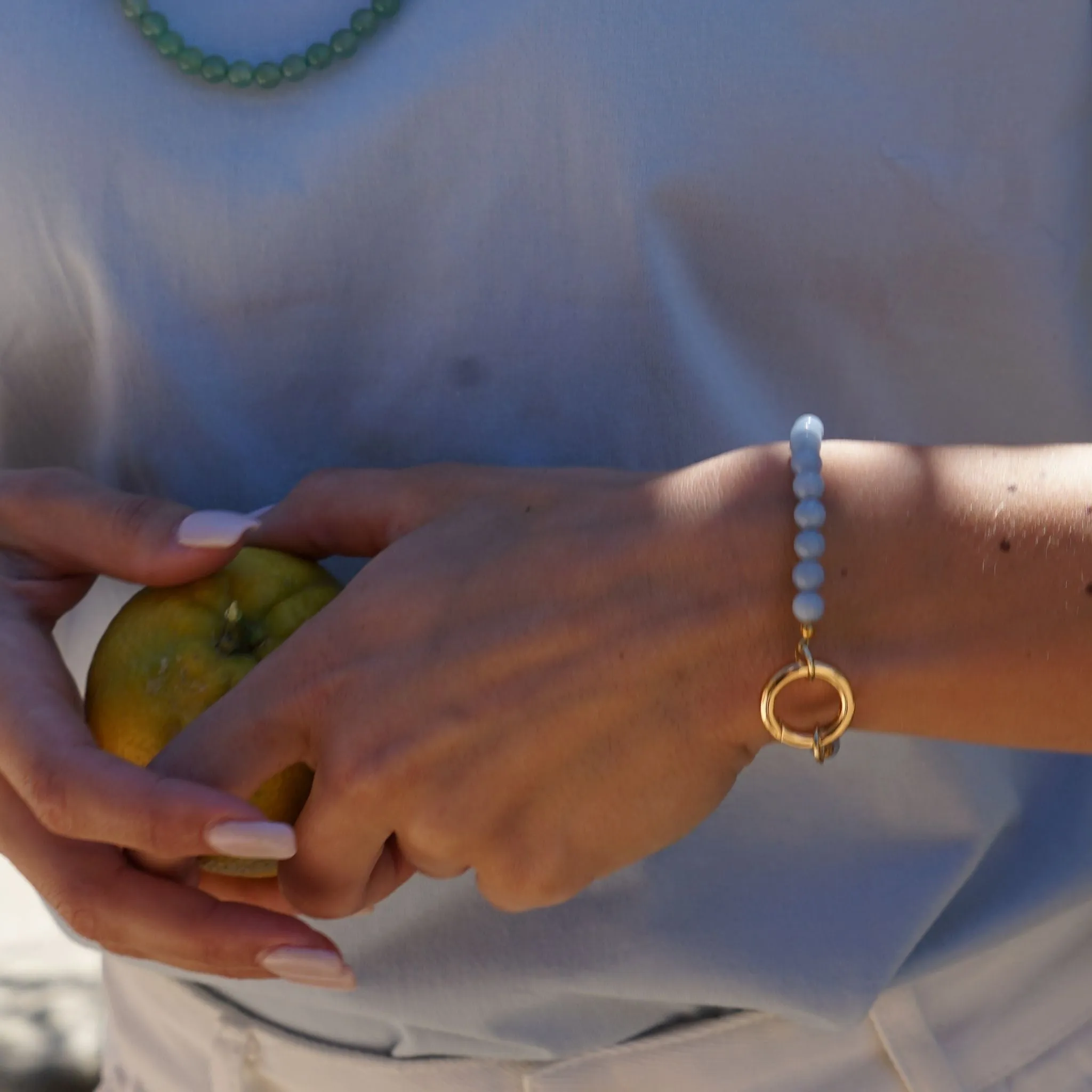 Angelite Essence Bracelet sold by Stellar Whispers product image thumbnail 2