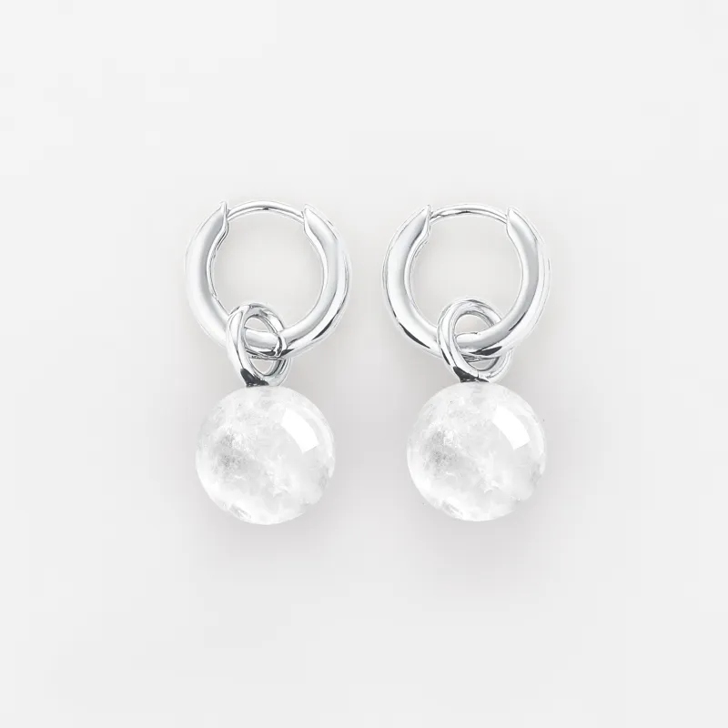 Grace Earrings Clear Quartz Silver sold by Stellar Whispers