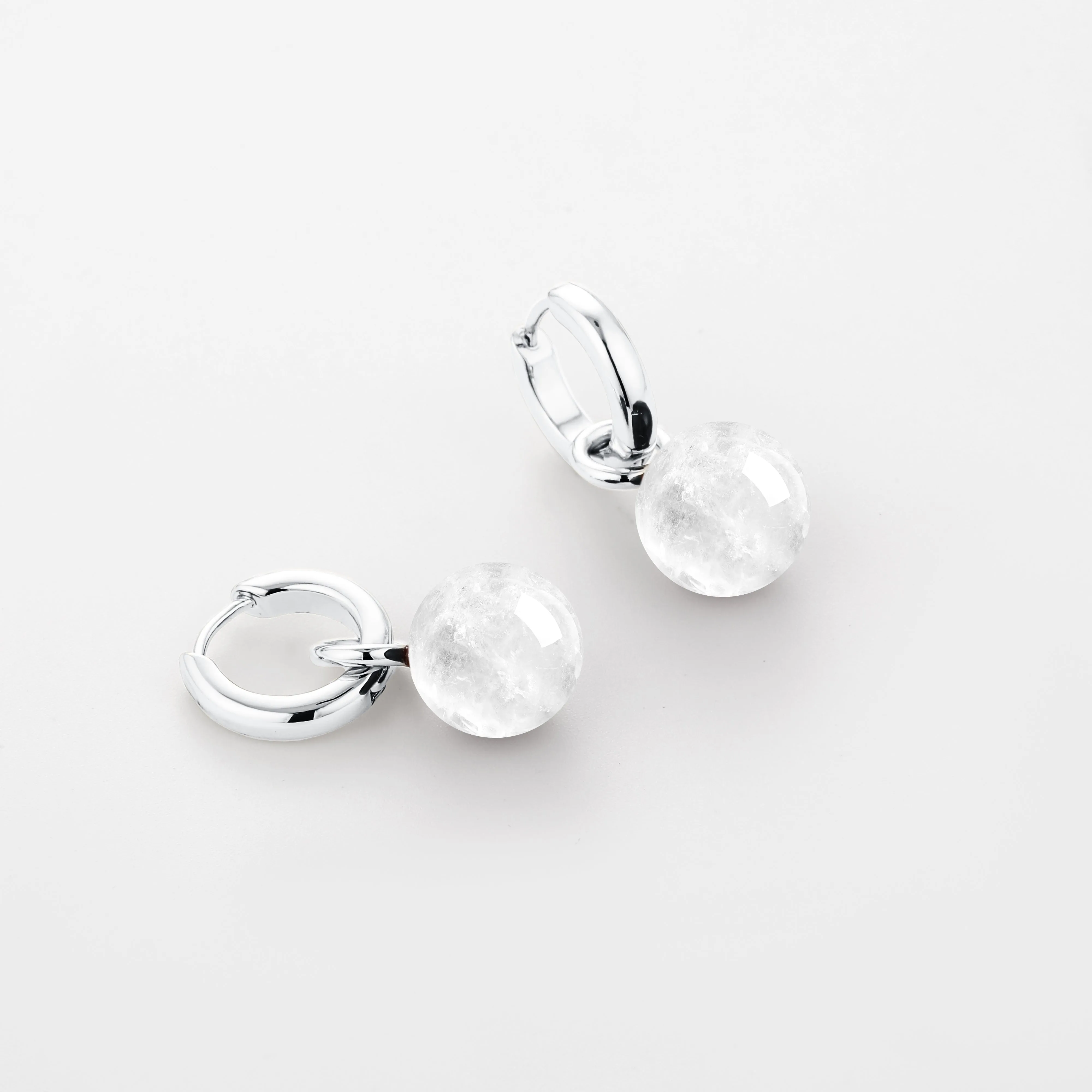 Grace Earrings Clear Quartz Silver sold by Stellar Whispers product image thumbnail 2