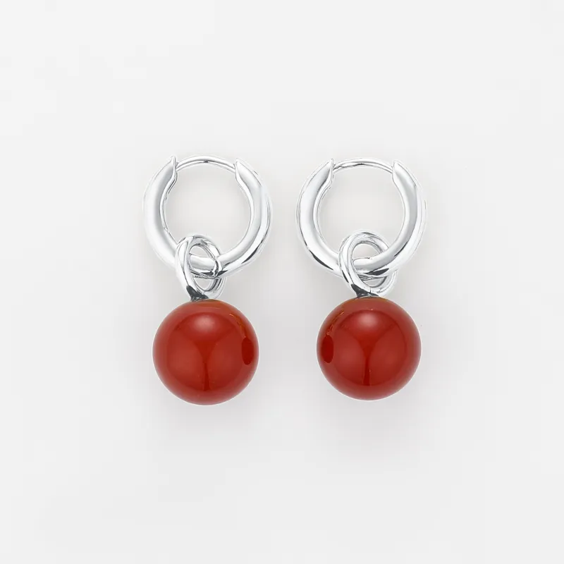 Grace Earrings Carnelian Silver sold by Stellar Whispers