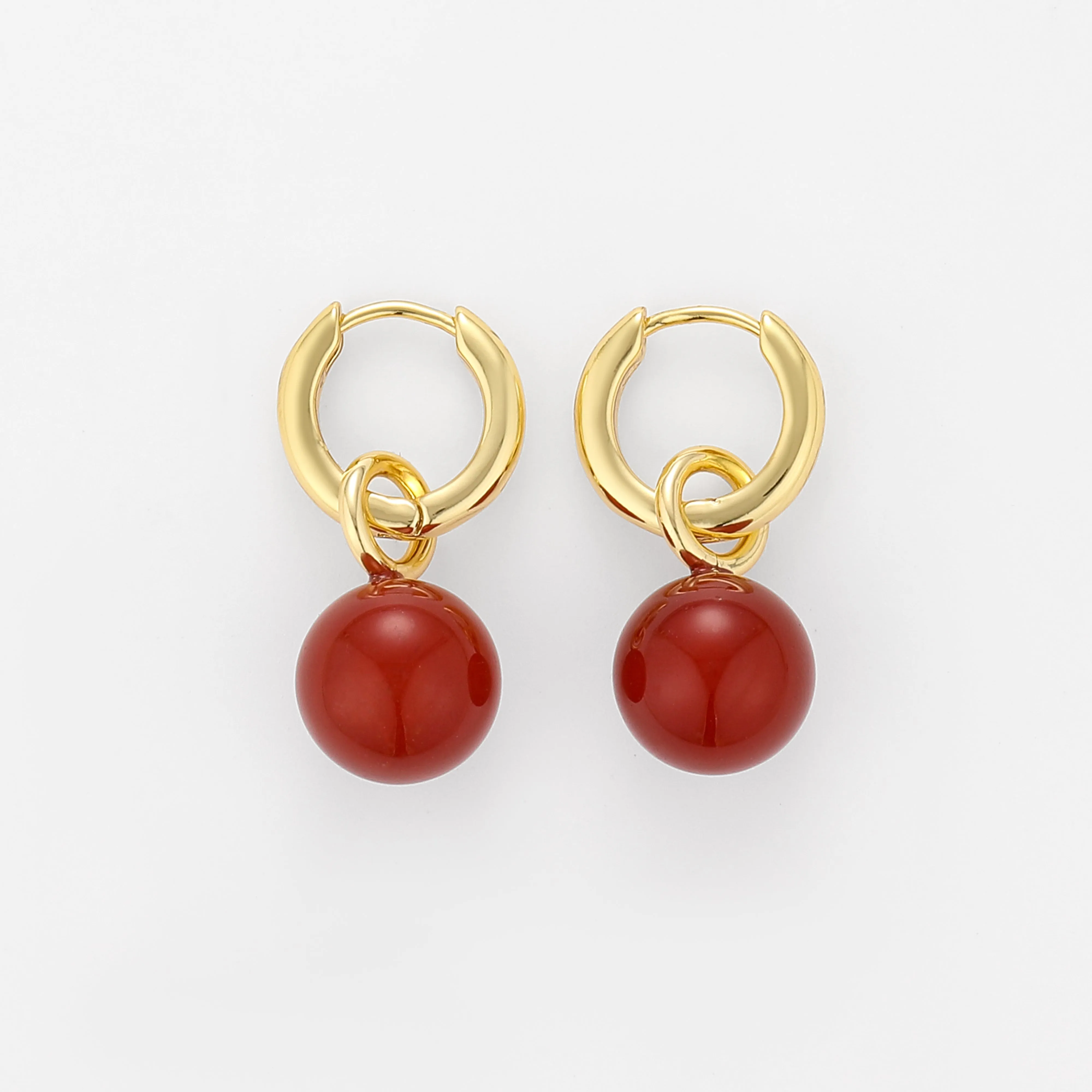 Grace Earrings Carnelian Gold sold by Stellar Whispers
