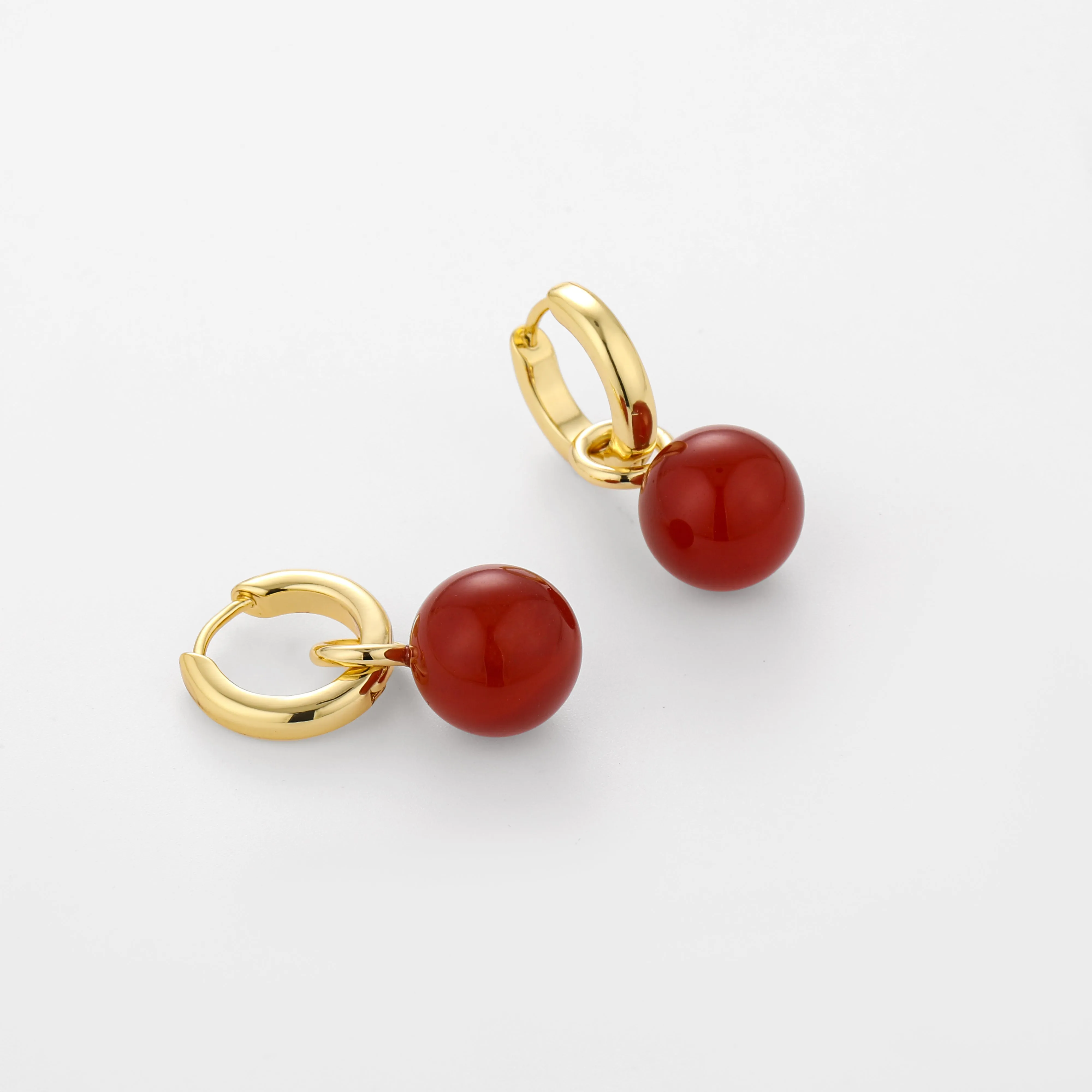 Grace Earrings Carnelian Gold sold by Stellar Whispers product image thumbnail 3