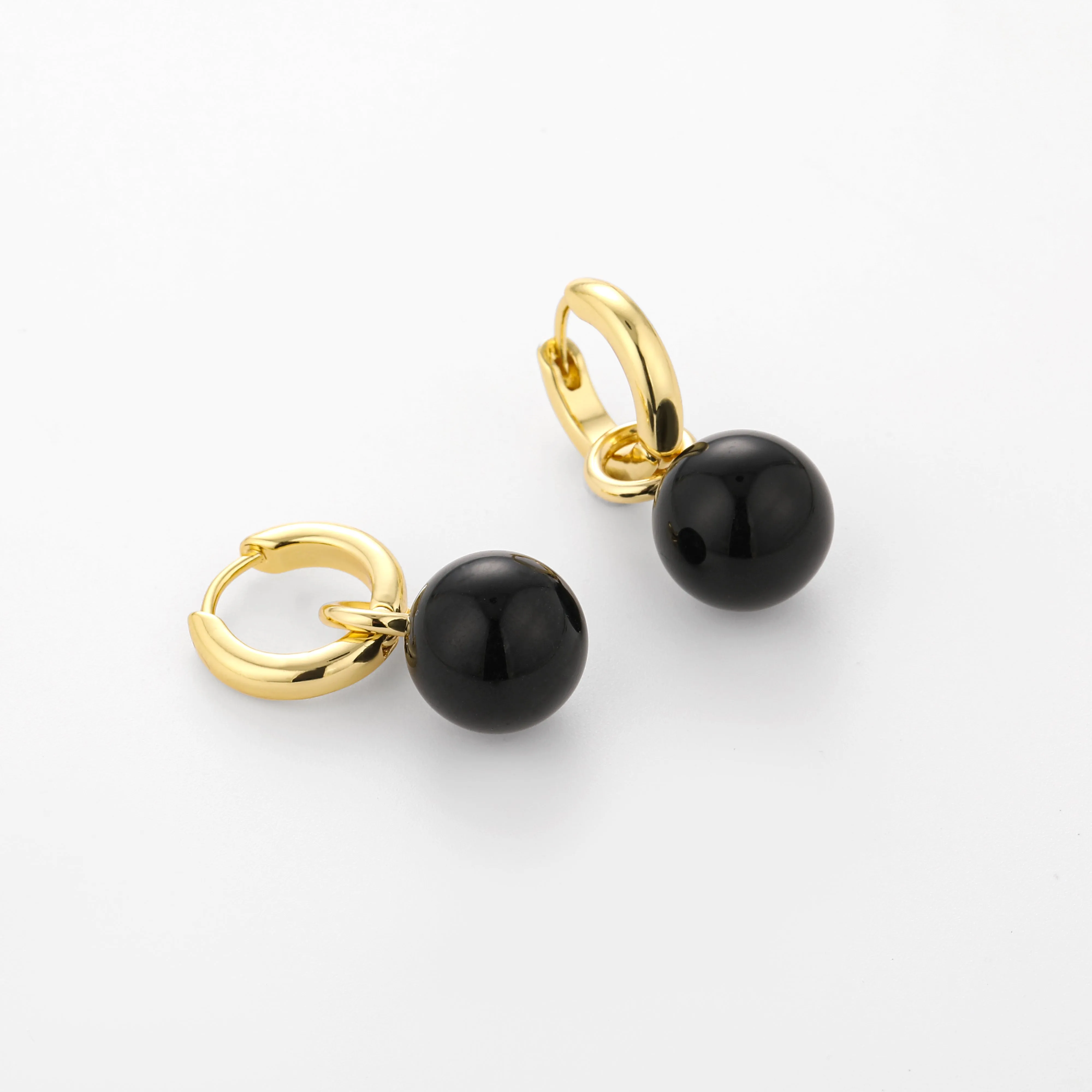 Grace Earrings Black Onyx Gold sold by Stellar Whispers product image thumbnail 3