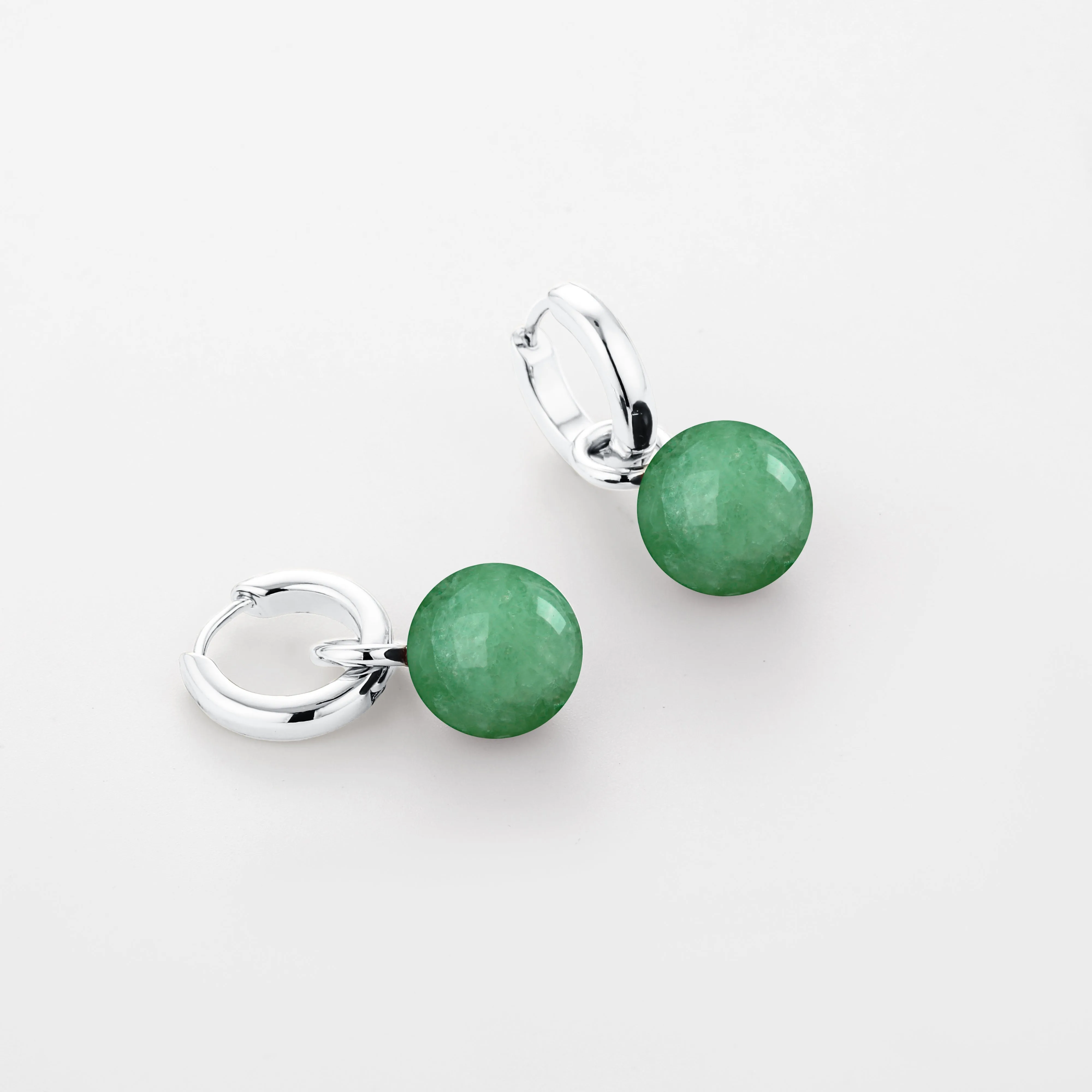 Grace Earrings Aventurine Silver sold by Stellar Whispers product image thumbnail 2